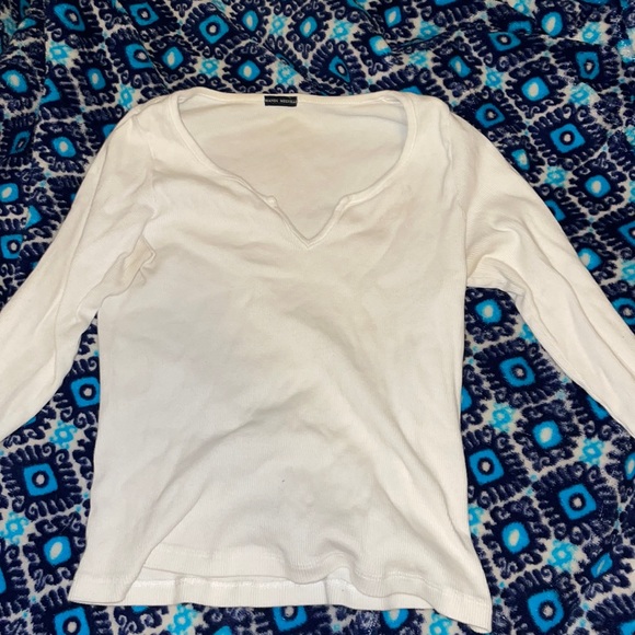 Brandy Melville Tops - White Brandy long sleeve